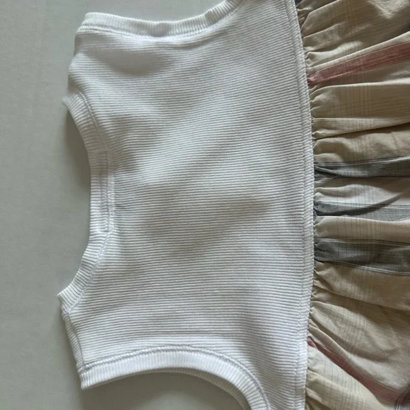 Burberry Kids Dress in White and Tan Plaid